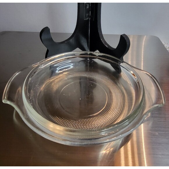 Vtg Clear Glass Anchor Hocking Small Casserole Dish Lid Only 6” Across - Picture 2 of 2